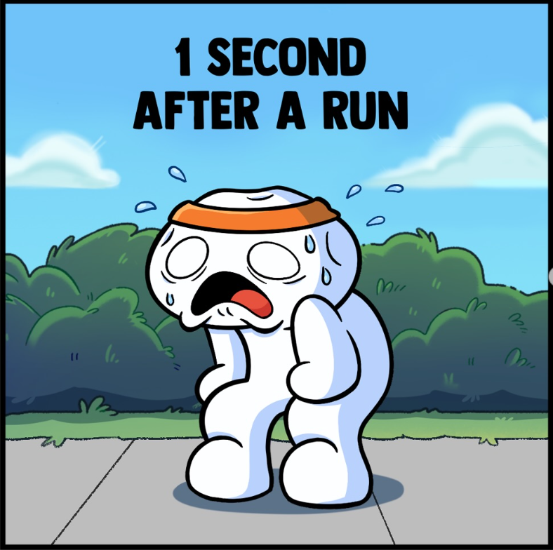 1 second after a run